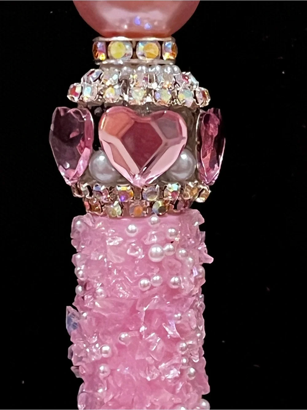 Designer inspired Pink and gold Butterfly focal fancy beaded Beaded pen!